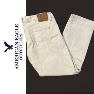 American Eagle AE Artist White/Cream Ankle Jeans - Size 4‎